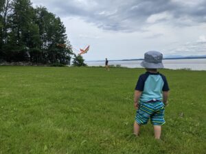 kite and toddler